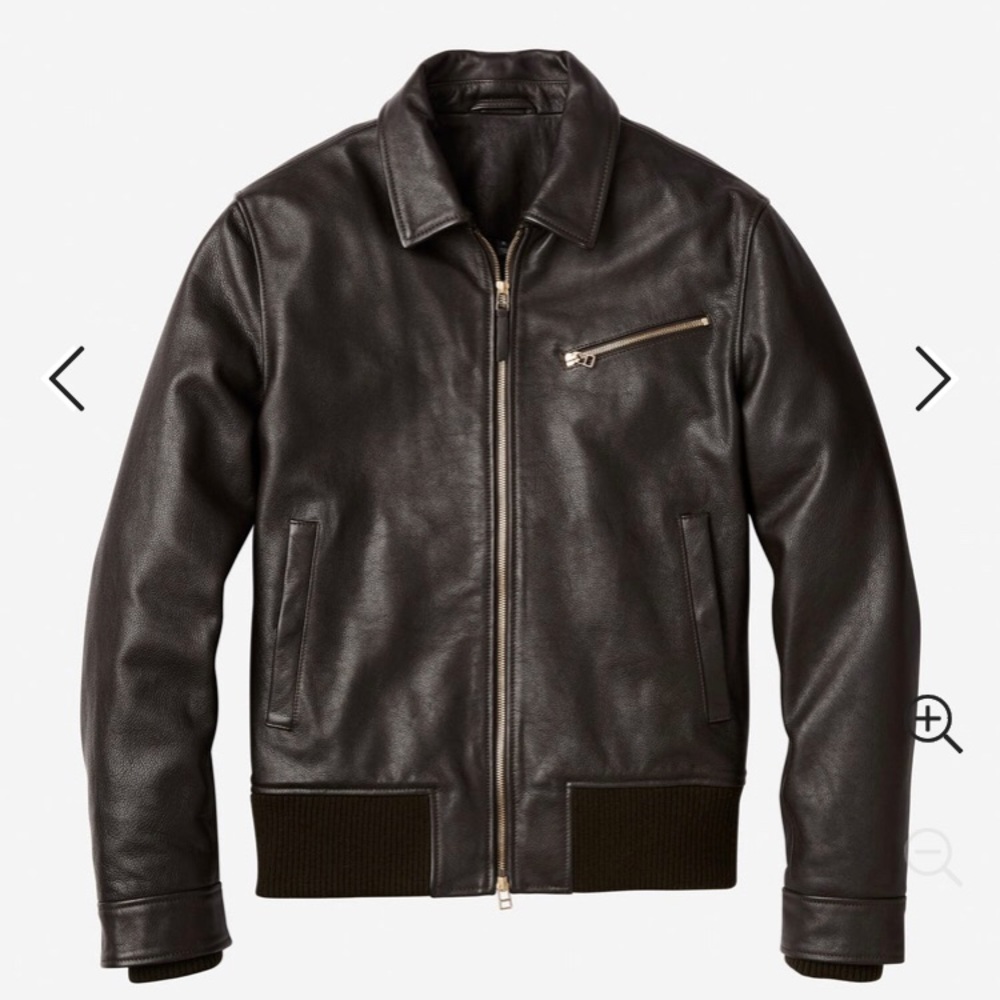 ❗️SALE:65% Off❗️Rare Bonobos Leather Bomber Jacket